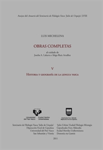 Books Frontpage Luis Michelena. Obras completas. V. Historia y geografía de la lengua vasca