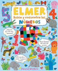 Books Frontpage Elmer. Libro de cartón - Busca y encuentra los números de Elmer