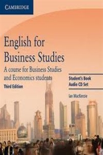 Books Frontpage English for Business Studies Audio CDs (2) 3rd Edition