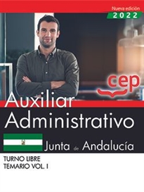 Books Frontpage Auxiliar Administrativo (Turno Libre). Junta de Andalucía. Temario Vol. I.