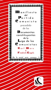 Books Frontpage Manifiesto del Partido Comunista, precedido de los documentos constituyentes de la Liga de los Comunistas