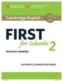 Books Frontpage Cambridge English First for Schools 2 Student's Book without answers