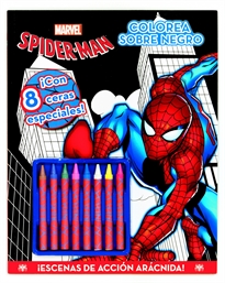 Books Frontpage Spider-Man. Colorea sobre negro