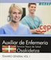 Front pageAuxiliar Enfermería. Servicio Vasco de Salud-Osakidetza. Temario General. Vol. I