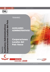 Books Frontpage Auxiliares Administrativos Corporaciones Locales del País Vasco. Temario
