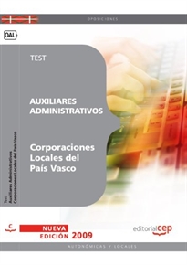 Books Frontpage Auxiliares Administrativos Corporaciones Locales del País Vasco. Test