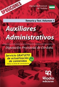 Books Frontpage Auxiliares Administrativos. Diputación Provincial de Córdoba. Temario y Test. Volumen 1