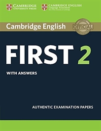 Books Frontpage Cambridge English First 2 Student's Book with answers