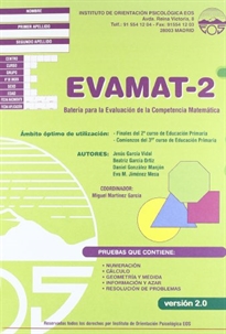 Books Frontpage EVAMAT-2 Batería para la Evaluación de la Competencia Matemática