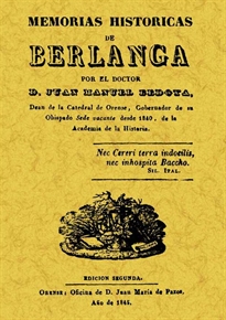 Books Frontpage Memorias históricas de Berlanga