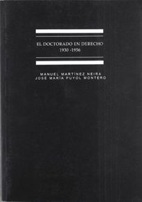 Books Frontpage El doctorado en derecho: 1930-1956