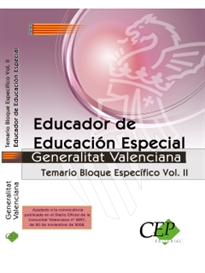Books Frontpage Educador de Educación Especial Generalitat Valenciana. Temario Bloque Específico Vol. II.