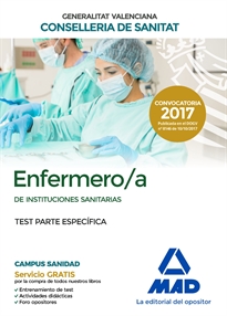 Books Frontpage Enfermero/a de Instituciones Sanitarias de la Conselleria de Sanitat de la Generalitat Valenciana. Test  parte específica