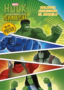 Books Frontpage Hulk. Colorea siguiendo el modelo