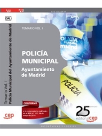 Books Frontpage Policía Municipal Ayuntamiento de Madrid. Temario Vol. I