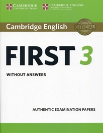 Books Frontpage Cambridge English First 3. Student's Book without answers.