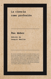 Books Frontpage La ciencia como profesión (NE)