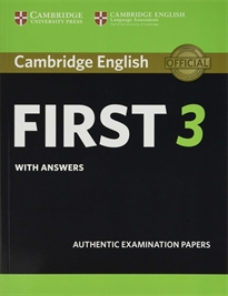 Books Frontpage Cambridge English First 3. Student's Book with answers.