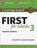 Front pageCambridge English First for Schools 3 Student's Book without Answers