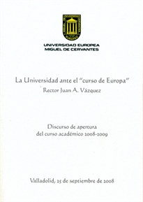 Books Frontpage La universidad ante el "curso de Europa"