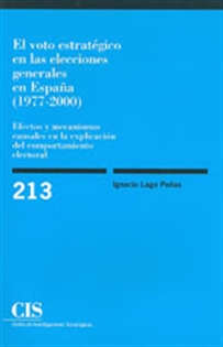 Books Frontpage El voto estratégico en las elecciones generales en España (1977-2000)