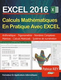 Books Frontpage EXCEL 2016 - calculs mathematiques en pratique