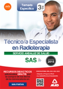 Books Frontpage Técnico/a Especialista en Radioterapia del Servicio Andaluz de Salud. Temario específico volumen 3
