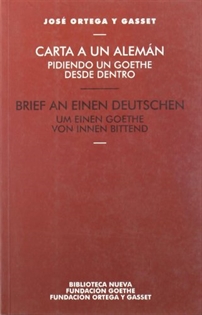 Books Frontpage Carta a un alemán pidiendo un Goethe desde dentro = Brief an einen deutschen = Um einen Goethe von innen bittend