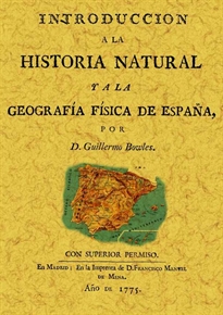 Books Frontpage Introducción a la historia natural y a la geografía física de España