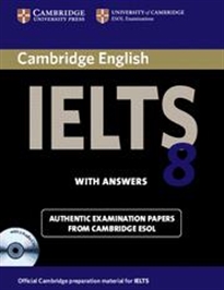 Books Frontpage Cambridge IELTS 8 Self-study Pack (Student's Book with Answers and Audio CDs (2))
