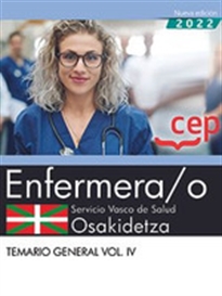 Books Frontpage Enfermera/o. Servicio vasco de salud-Osakidetza. Temario general. Vol.IV