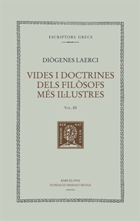 Books Frontpage Vides i doctrines dels filòsofs més il·lustres (vol. III). Llibres IV-V