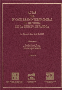 Books Frontpage Actas IV congreso internacional de historia de la lengua española (vol. II)