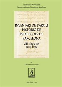 Books Frontpage Inventari de l'arxiu històric de protocols de Barcelona VIII