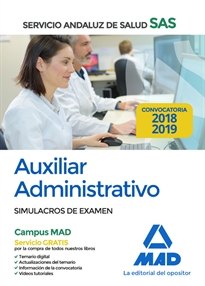Books Frontpage Auxiliar Administrativo del Servicio Andaluz de Salud. Simulacros de examen