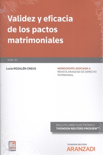 Books Frontpage Validez y eficacia de los pactos matrimoniales (Papel + e-book)