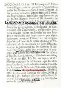 Books Frontpage Lexicografía galega e portuguesa