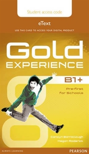 Books Frontpage Gold Experience B1+ Etext Student Access Card