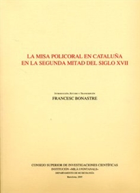Books Frontpage La misa policoral en Cataluña en la segunda mitad del siglo XVII