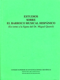 Books Frontpage Estudios sobre el barroco musical hispánico