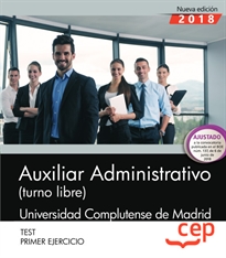 Books Frontpage Auxiliar Administrativo (turno libre). Universidad Complutense de Madrid. Primer ejercicio.  Test.