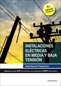 Books Frontpage Instalaciones eléctricas en media y baja tensión 8.ª edición 2020