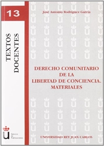 Books Frontpage Derecho comunitario de la libertad de conciencia: materiales