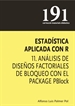Front pageEstadística aplicada con R 11. Análisis de diseños factoriales de bloqueo con el package PBlock