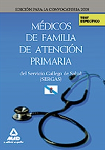 Books Frontpage Médicos de familia de atención primaria del servicio gallego de salud-sergas. Test del temario específico