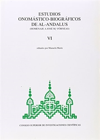 Books Frontpage Estudios onomástico-biográficos de Al-Andalus. Vol. VI. Homenaje a José María Fórneas