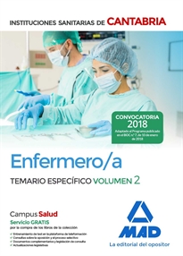 Books Frontpage Enfermero/a de las Instituciones Sanitarias de Cantabria. Temario específico volumen 2