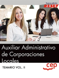 Books Frontpage Auxiliar Administrativo de Corporaciones Locales. Temario Vol. II.