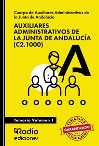 Books Frontpage Auxiliares Administrativos (C2.1000). Junta de Andalucía. Volumen 1