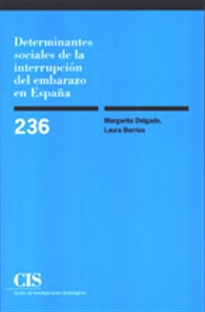Books Frontpage Determinantes sociales de la interrupción del embarazo en España